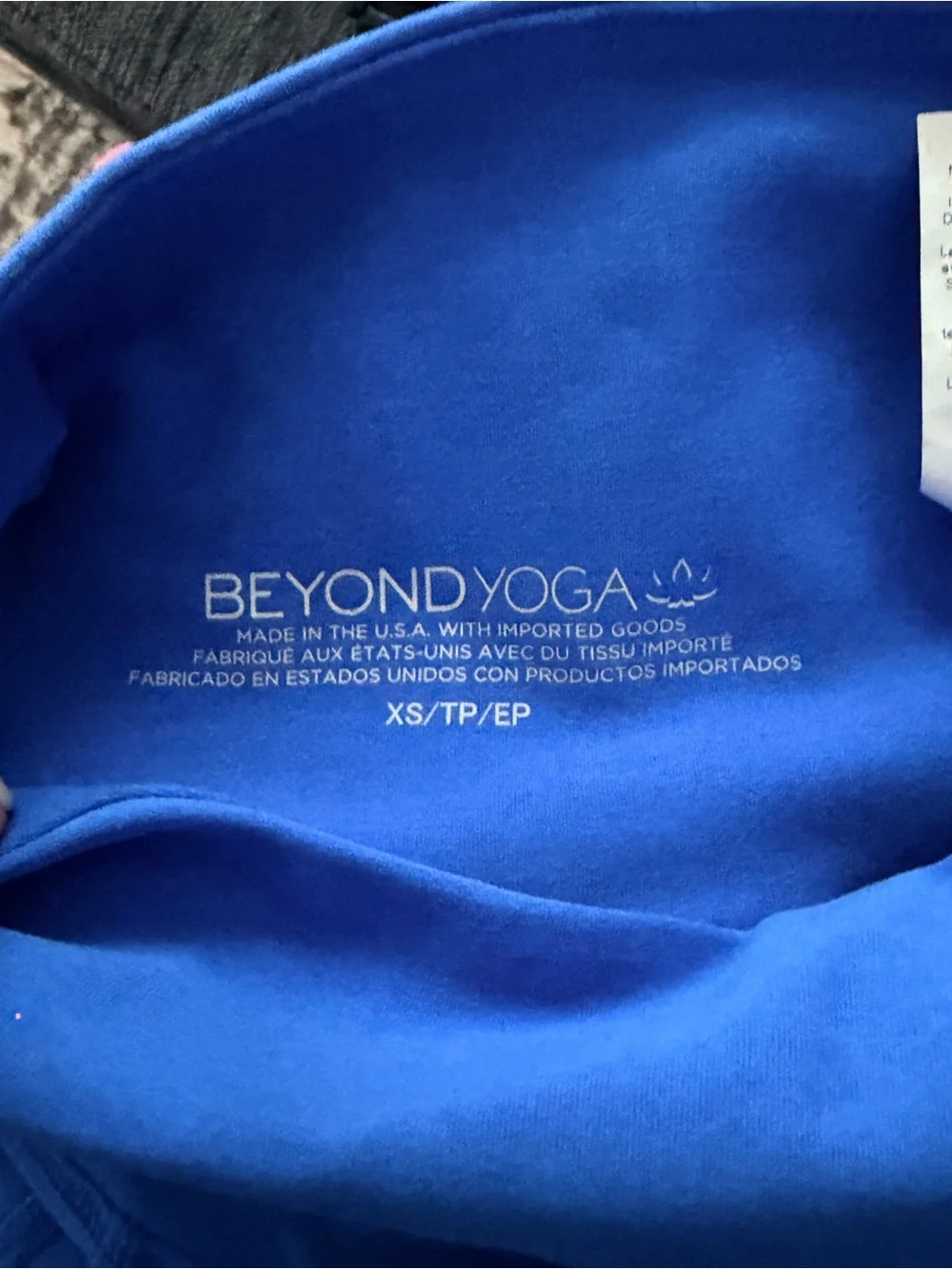 Beyond Yoga Cobalt Blue High Waisted Leggings XS Cropped Side Pocket Athleisure